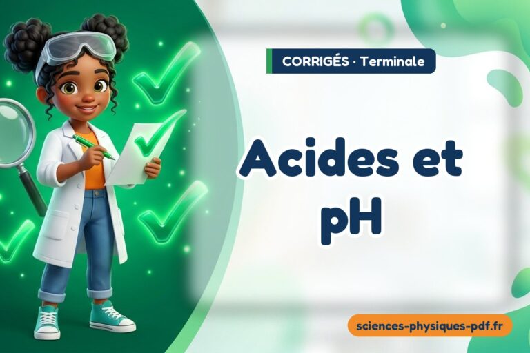 Acides et pH : corrigé des exercices de sciences physiques terminale – PDF gratuit à télécharger et imprimer