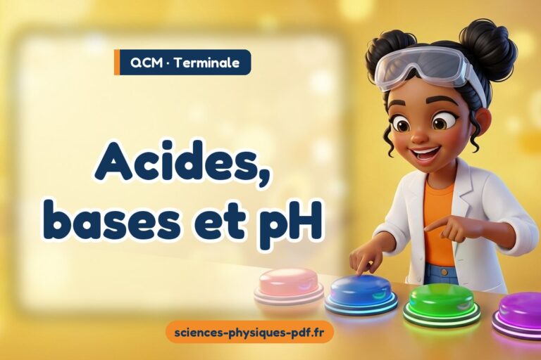 Acides, bases et pH : QCM de sciences physiques en terminale