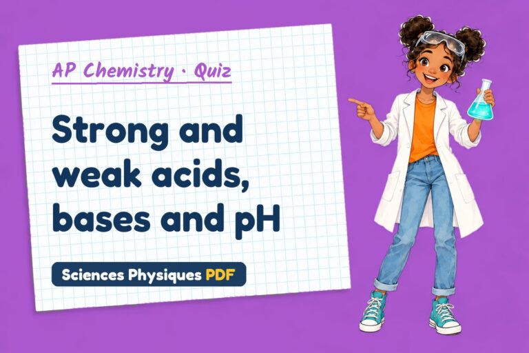 Acids and bases pH quiz for AP Chemistry: 10 questions with answers
