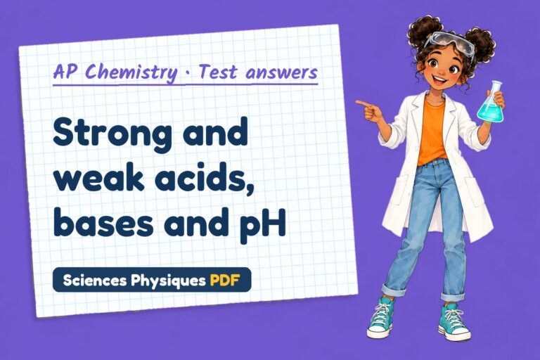 Acids and bases pH test answers and mark scheme for AP Chemistry (free PDF download)