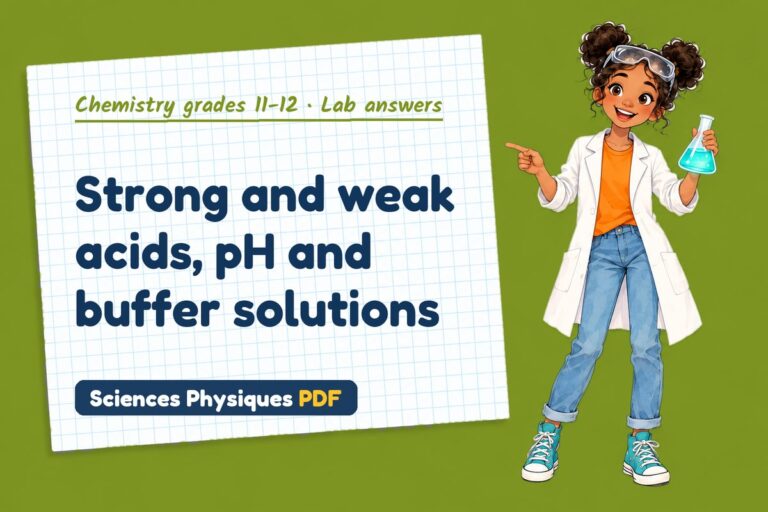 Acids pH buffers lab answers for A Level chemistry (free PDF download)