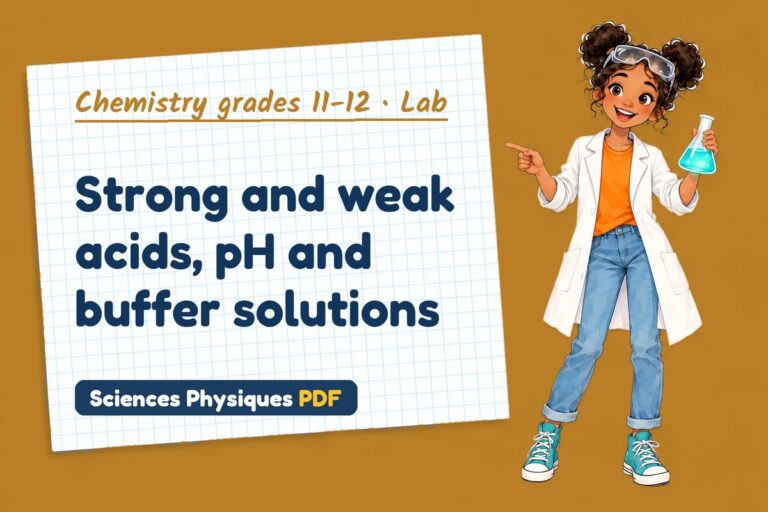 Acids pH buffers lab for A Level chemistry: practical with sample results (free PDF download)