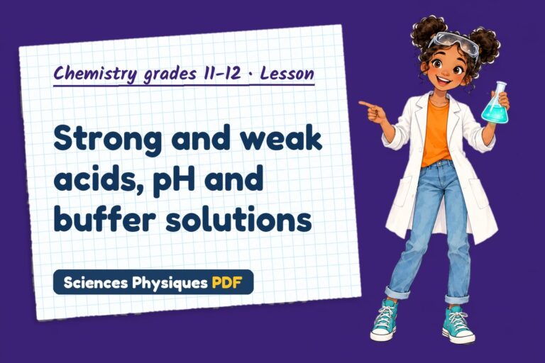 Acids pH buffers notes and lesson for A Level chemistry (free PDF download)