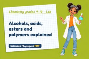 Alcohols, acids, esters and polymers explained