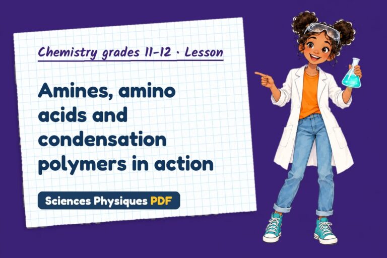 Amines and polymers notes and lesson for A Level chemistry (free PDF download)