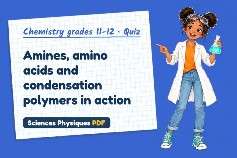 Amines and polymers quiz for A Level chemistry: 10 questions with answers