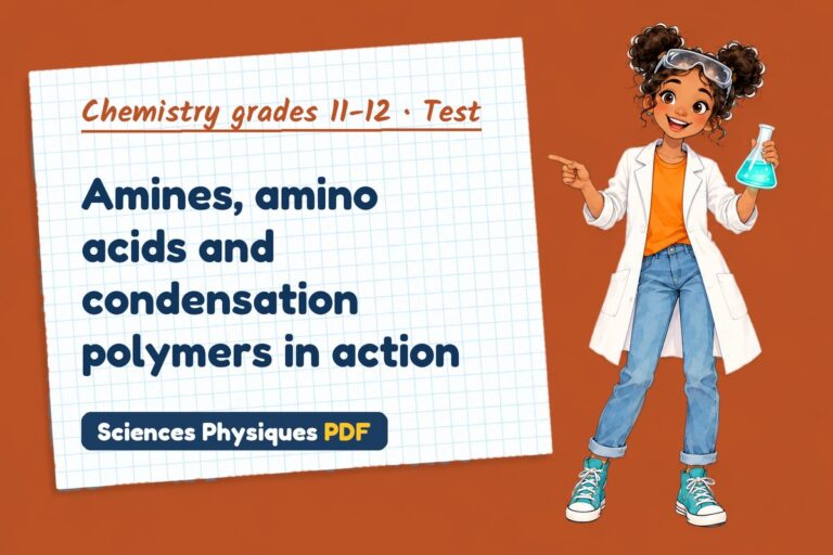 Amines and polymers test with answers for A Level chemistry (free PDF download)