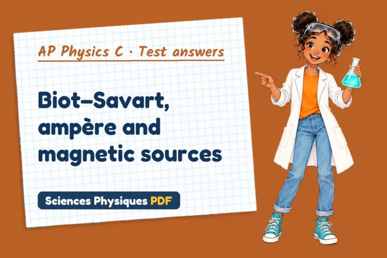 Ampère’s law test answers and mark scheme for AP Physics C (free PDF download)
