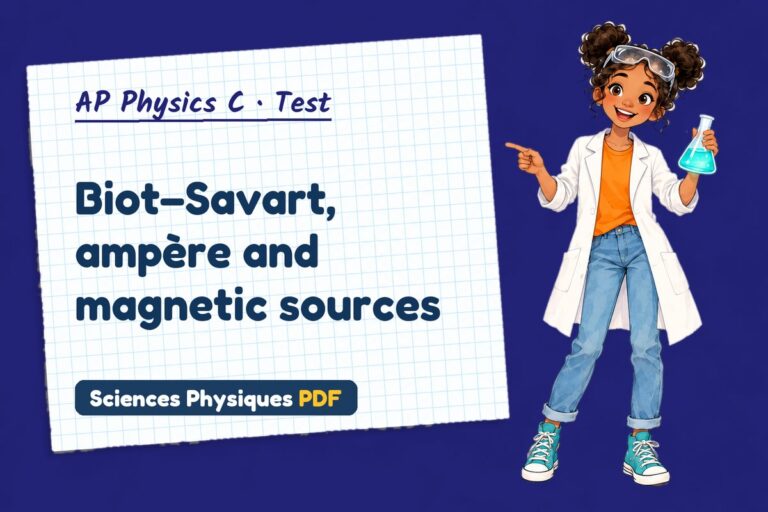 Ampère’s law test with answers for AP Physics C (free PDF download)