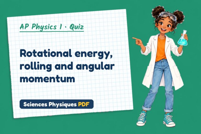 Angular momentum quiz for AP Physics 1: 10 questions with answers
