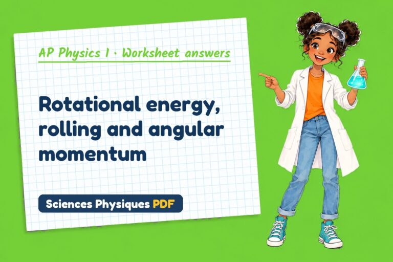Angular momentum worksheet answers for AP Physics 1 (free PDF download)