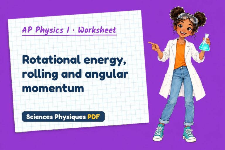 Angular momentum worksheet with answers for AP Physics 1 (free PDF download)