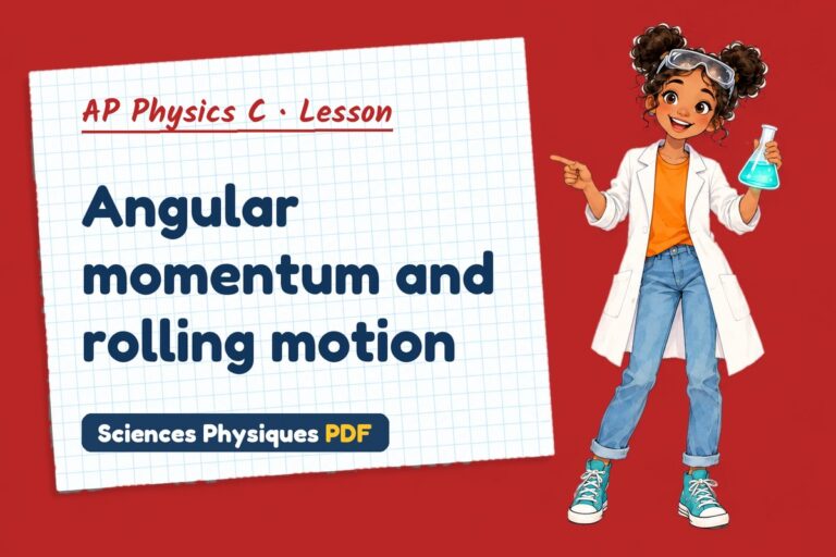 Angular momentum notes and lesson for AP Physics C (free PDF download)