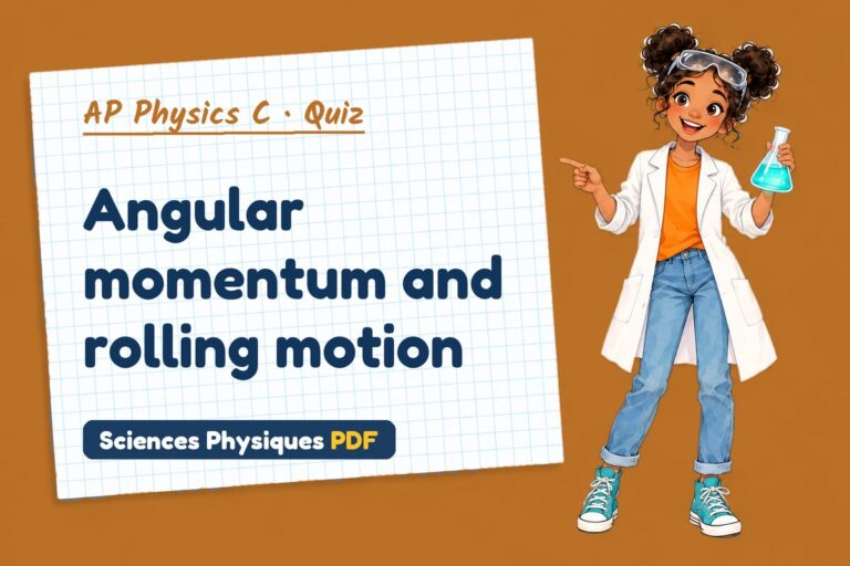 Angular momentum quiz for AP Physics C: 10 questions with answers