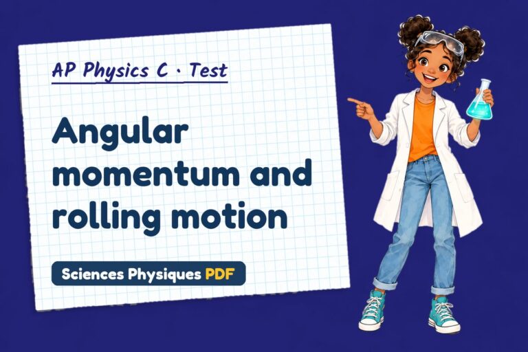 Angular momentum test with answers for AP Physics C (free PDF download)