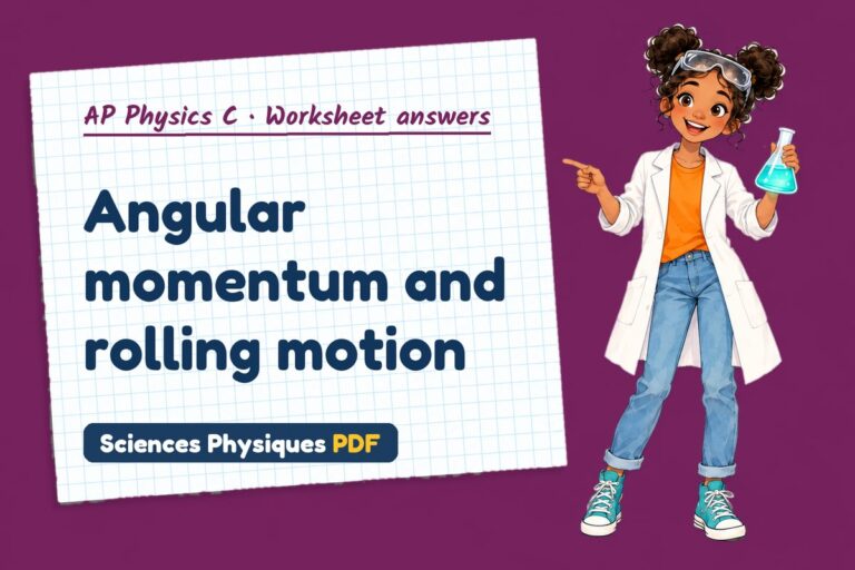 Angular momentum worksheet answers for AP Physics C (free PDF download)