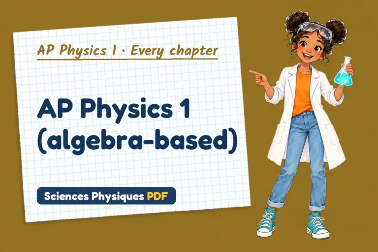 AP Physics 1 lessons, worksheets, labs, tests and quizzes (free PDF download)