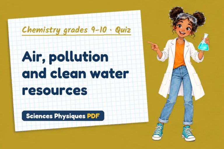 Atmosphere and Earth resources quiz for GCSE chemistry: 10 questions with answers