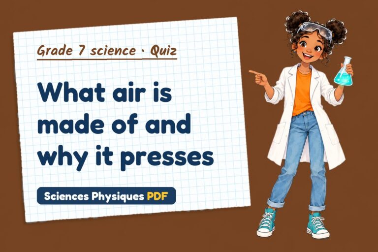 Atmospheric pressure quiz for grade 7 science: 10 questions with answers