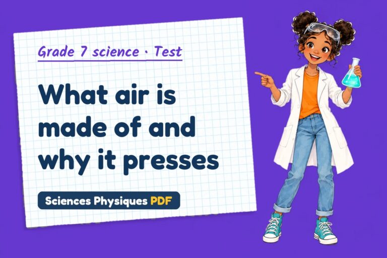 Atmospheric pressure test with answers for grade 7 science (free PDF download)