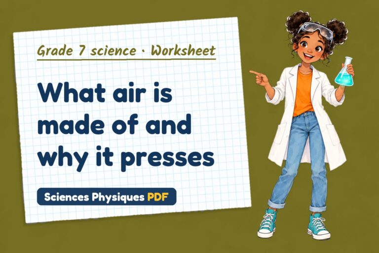 Atmospheric pressure worksheet with answers for grade 7 science (free PDF download)
