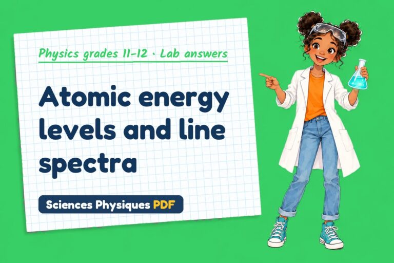 Atomic spectra lab answers for A Level physics (free PDF download)
