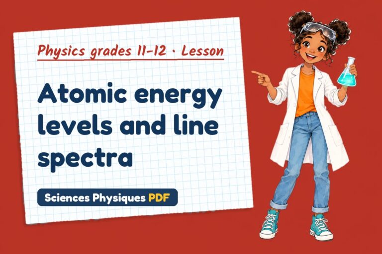 Atomic spectra notes and lesson for A Level physics (free PDF download)