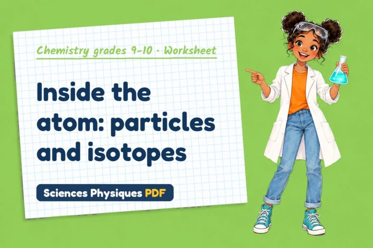 Atomic structure worksheet with answers for GCSE chemistry (free PDF download)