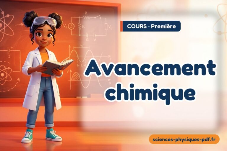 Avancement chimique : cours de sciences physiques en première – PDF gratuit à télécharger et imprimer