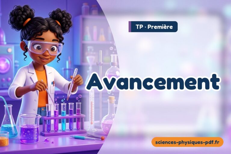 Avancement : TP de sciences physiques en première – PDF gratuit à télécharger et imprimer