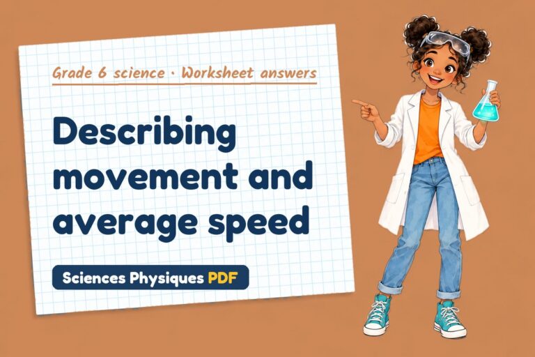 Average speed worksheet answers for grade 6 science (free PDF download)