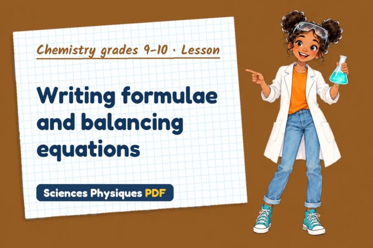 Balancing equations notes and lesson for GCSE chemistry (free PDF download)