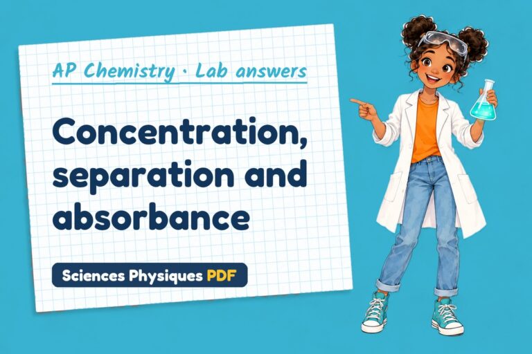 Beer-Lambert law lab answers for AP Chemistry (free PDF download)