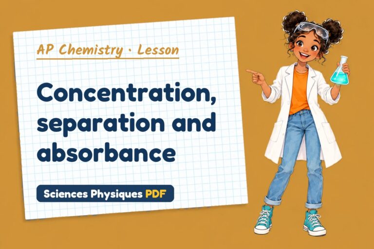Beer-Lambert law notes and lesson for AP Chemistry (free PDF download)