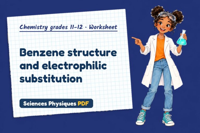 Benzene worksheet with answers for A Level chemistry (free PDF download)