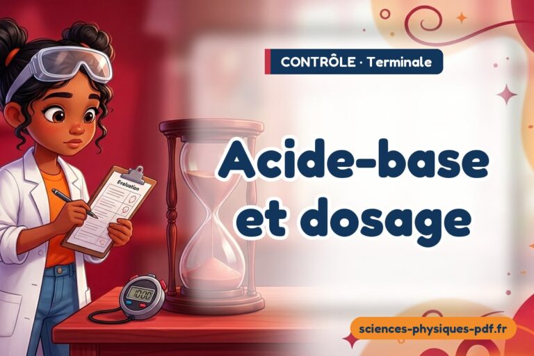 Acide-base et dosage : contrôle de sciences physiques en terminale – PDF gratuit à télécharger et imprimer