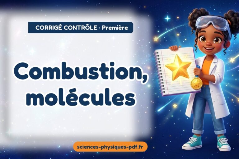 Combustion, molécules : corrigé du contrôle de sciences physiques première – PDF gratuit à télécharger et imprimer