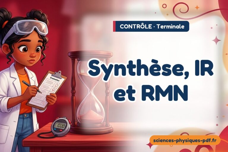 Synthèse, IR et RMN : contrôle de sciences physiques en terminale – PDF gratuit à télécharger et imprimer