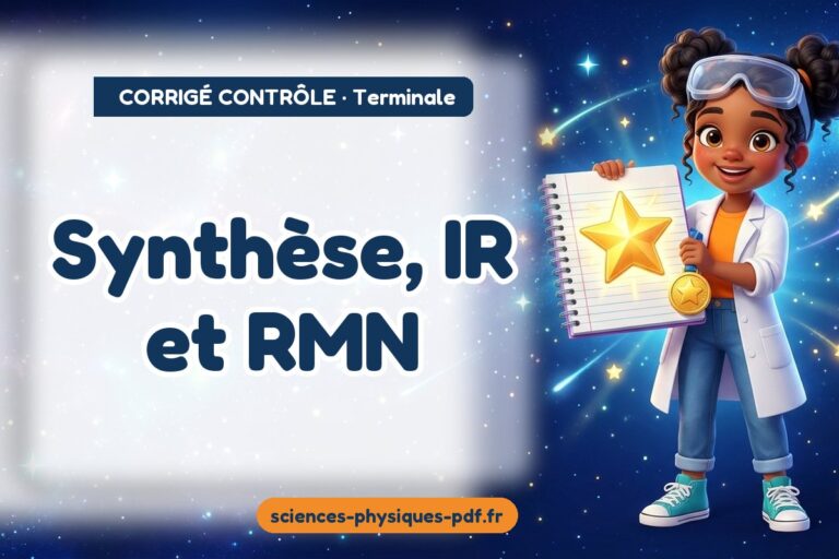 Synthèse, IR et RMN : corrigé du contrôle de sciences physiques terminale – PDF gratuit à télécharger et imprimer