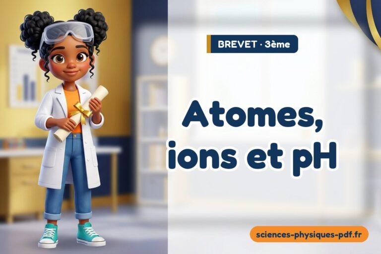 Atomes, ions et pH : sujet blanc de brevet de sciences physiques – PDF gratuit à télécharger et imprimer
