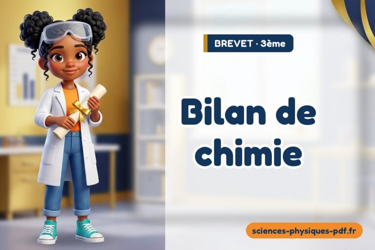 Bilan de chimie : sujet blanc de brevet de sciences physiques – PDF gratuit à télécharger et imprimer