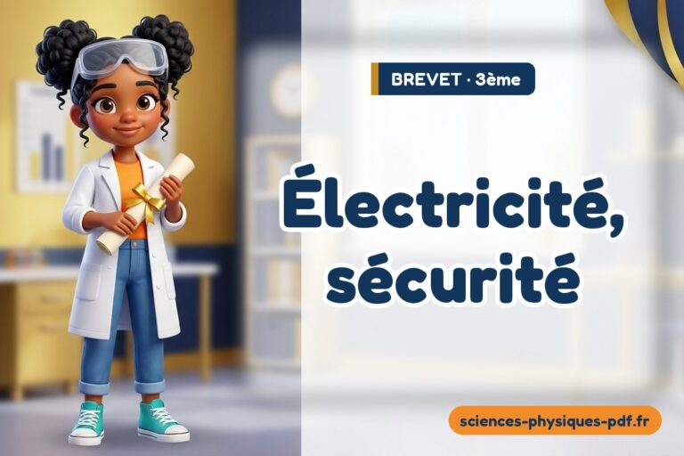 Électricité, sécurité : sujet blanc de brevet de sciences physiques – PDF gratuit à télécharger et imprimer