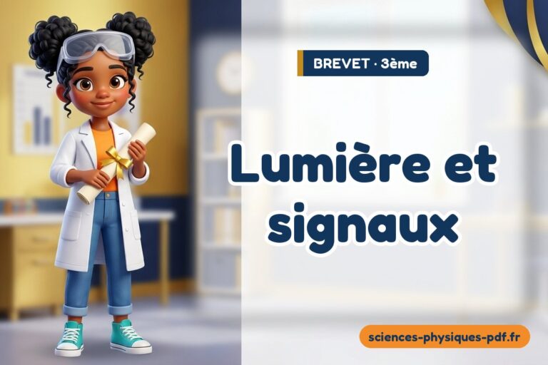 Lumière et signaux : sujet blanc de brevet de sciences physiques – PDF gratuit à télécharger et imprimer