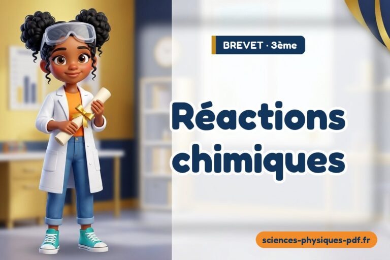 Réactions chimiques : sujet blanc de brevet de sciences physiques – PDF gratuit à télécharger et imprimer