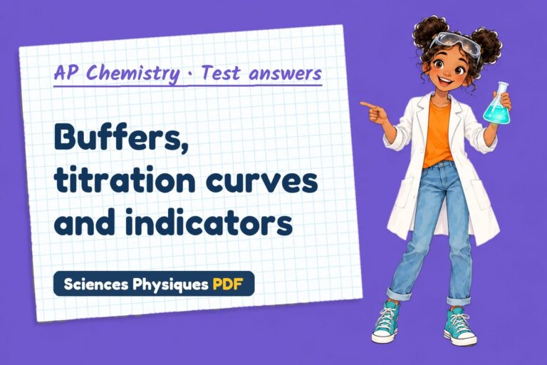 Buffer solutions test answers and mark scheme for AP Chemistry (free PDF download)