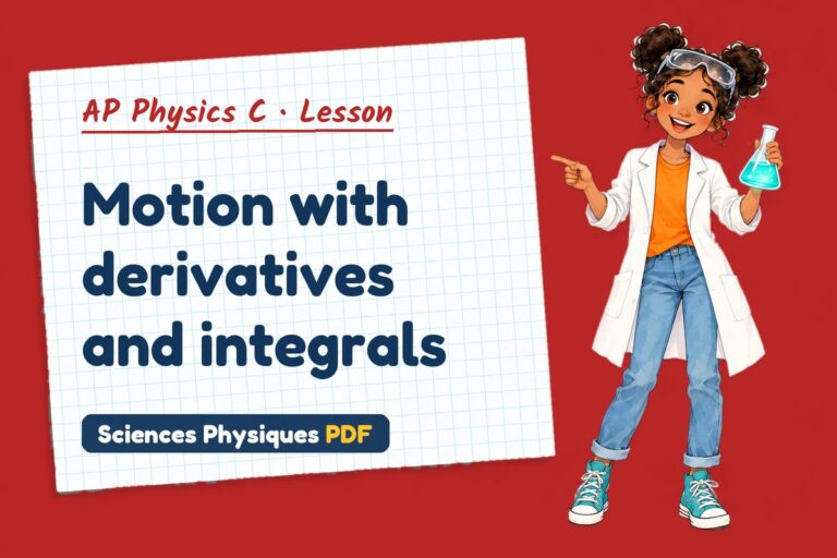 Calculus kinematics notes and lesson for AP Physics C (free PDF download)