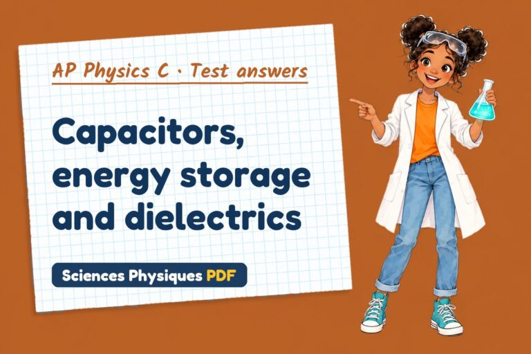 Capacitance test answers and mark scheme for AP Physics C (free PDF download)