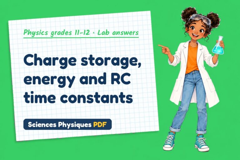 Capacitor lab answers for A Level physics (free PDF download)