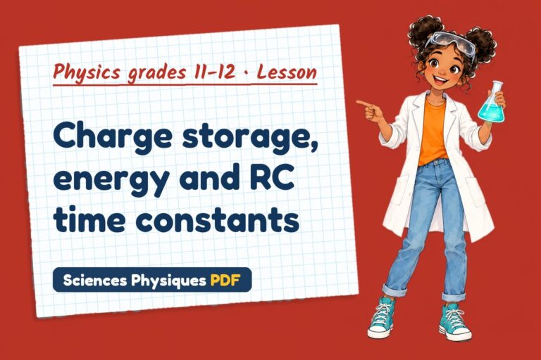 Capacitor notes and lesson for A Level physics (free PDF download)