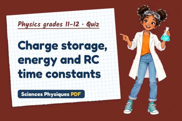 Capacitor quiz for A Level physics: 10 questions with answers